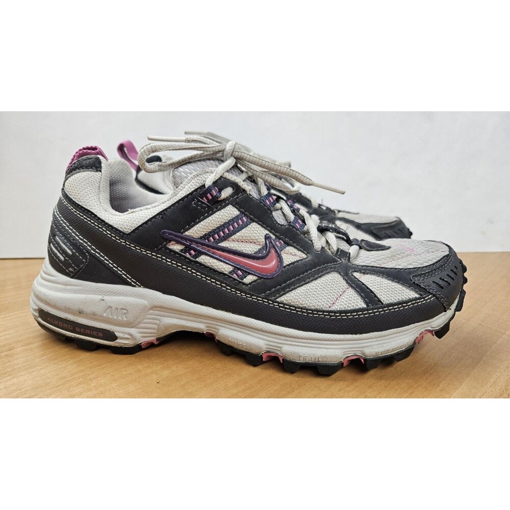 Nike Air Alvord Shoes Womens Size 10 Gray Black Pink Trail Running 316061-061